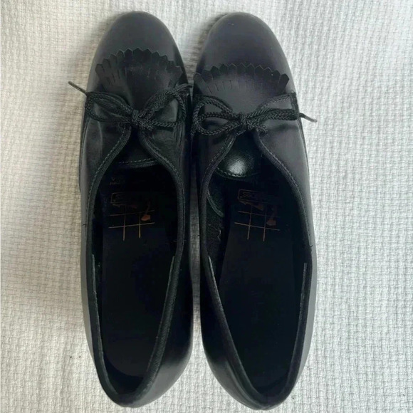 Tic Tac Toes shoes 7.5 Black Matte Leather Fusaro Meg street shoes - Picture 3 of 10